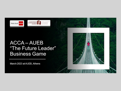 The Department of Accounting and Finance, AUEB and the ACCA invite you to the conference they co-organize on Tuesday, March 7 at 9:00 am. in the Antoniadou Amphitheater at AUEB.