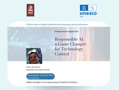 "Responsible AI: a Game Changer for Technology Control",  Valia Kordoni, Humboldt-Universität zu Berlin