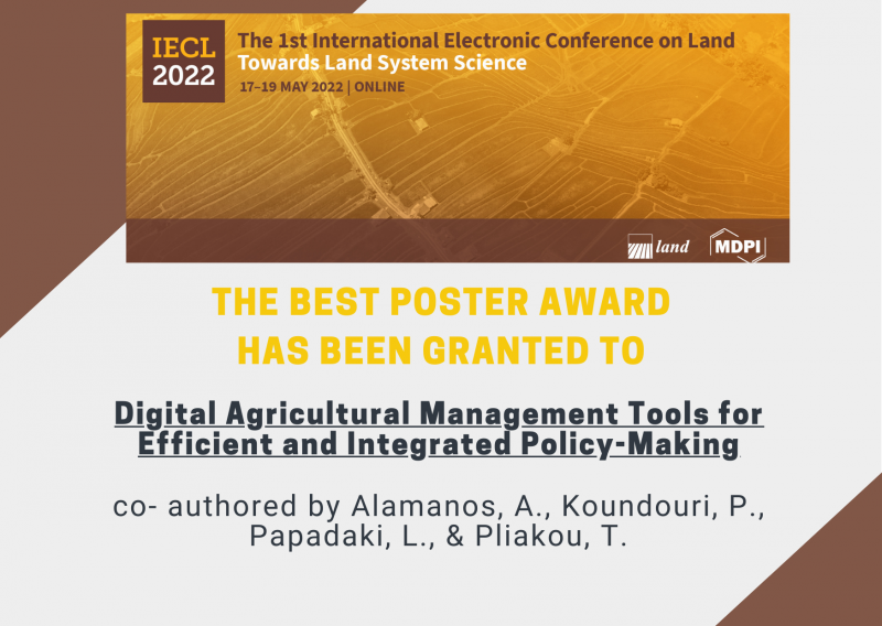 Best Poster Award | “Digital agricultural management tools for efficient and integrated policy-making”
