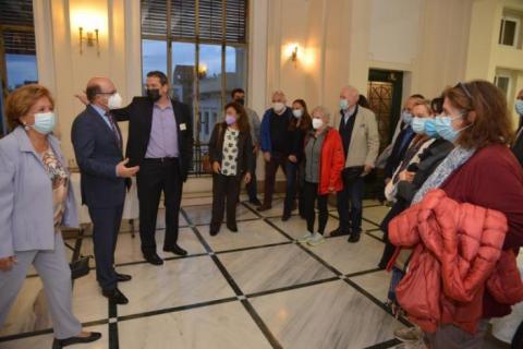 The HERMES members at the HERMES-AUEB welcome event at the historic building "Maraslio Megaro"