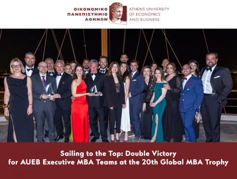 Sailing to the Top: Double Victory for AUEB Executive MBA Teams at the 20th Global MBA Trophy