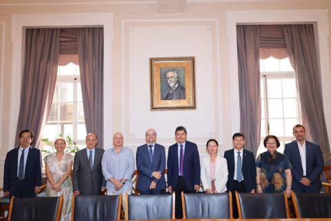 Visit of the delegates of the University of Jinan, China at AUEB campus