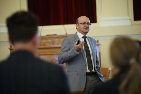 Vice Rector for International Cooperation and Growth, Professor Vassilis Papadakis, at the W&M-AUEB welcome event