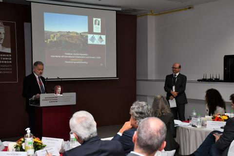 Mr. Shawn Reynolds of Indiana University and the Vice Chancellor for International Cooperation and Development of the Athens University of Economics and Business, Professor Vassilis Papadakis