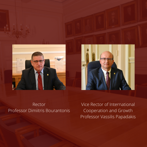 Statements of the Rector, Professor D. Bourantonis and the Vice Rector of International Cooperation and Growth, Professor V. Papadakis