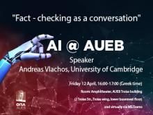 AI@AUEB Talk:"Fact-checking as a conversation", by Andreas Vlachos, University of Cambridge