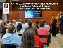 On 10/03, AUEB welcomed Executive MBA students from Haslam College of Business of the University of Tennessee (USA).