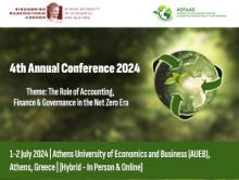 The Department of Accounting and Finance of the Athens University of Economics and Business organizes the 4th Annual Conference of the Academy of Sustainable Finance, Accounting, Accountability and Governance (ASFAAG) on July 1-2, 2024