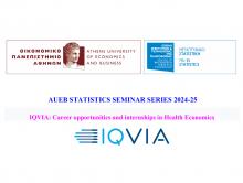 IQVIA: Career opportunities and internships in Health Economics, 18/12/24, 12:15-14:00, Eveplidon building