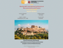 16th Biennial APF International Conference on Macroeconomics and Finance at AUEB, 9-11 July 2026