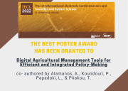 Best Poster Award | “Digital agricultural management tools for efficient and integrated policy-making”